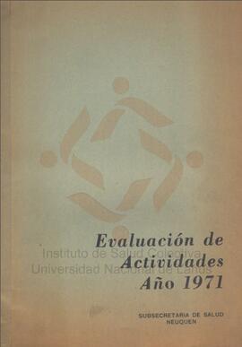 Evaluación de actividades de 1971