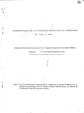 Perspectivas de la atención médica en la Argentina