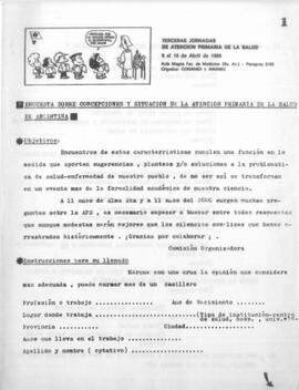 Encuesta sobre concepciones y situación de la atención primaria de la salud en Argentina