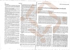 State intervention in medical care: types, trends and variables