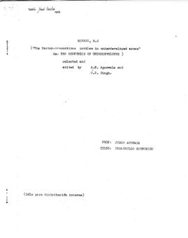 The factor proportions problem in underveloped áreas