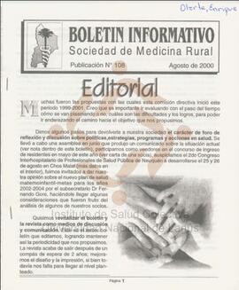 108° número del Boletín Informativo