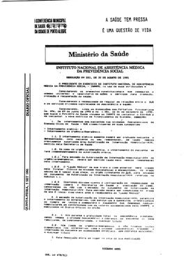 Ministério da Saúde - Resolução n° 283-1991