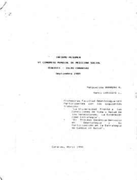 Informe Resumen VI congreso mundial