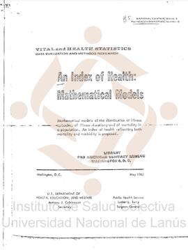An index of health Mathematical models