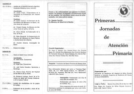 Programa de las 1° Jornadas de Atención Primaria de la Salud