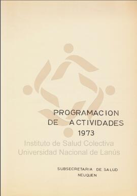 Programación de actividades de 1973