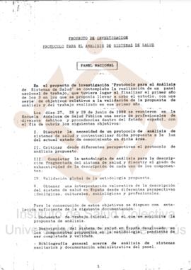 Protocolo para el análisis de sistemas de salud
