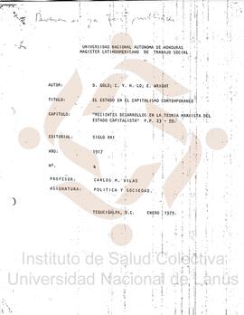 El Estado en el capitalismo contemporáneo
