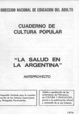 Cuaderno de Cultura Popular: La salud en la Argentina