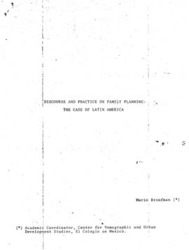Discurse and practice on family planning: The case of Latin America